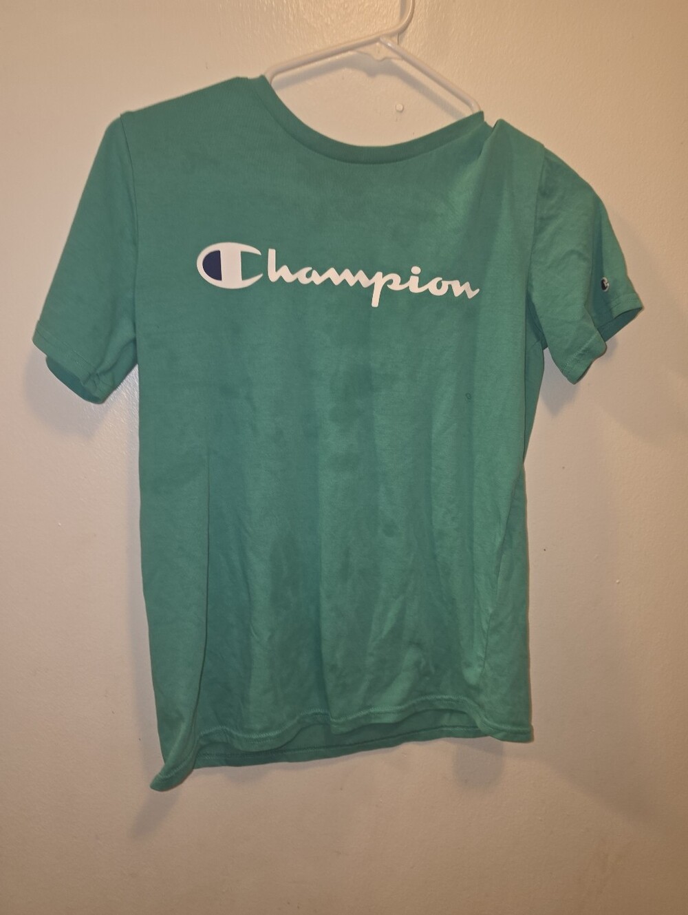 Champion Teal Logo Tee